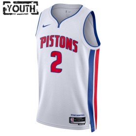 Dres Detroit Pistons Cade Cunningham 2 Nike 2022-23 Association Edition Bijela Swingman - Dječji